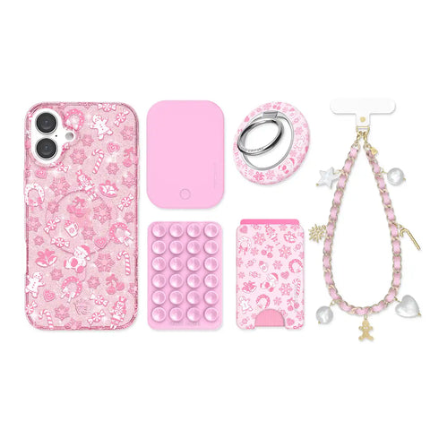 Pink Christmas Glitter iPhone Bundle