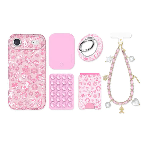 Pink Christmas Glitter iPhone Bundle