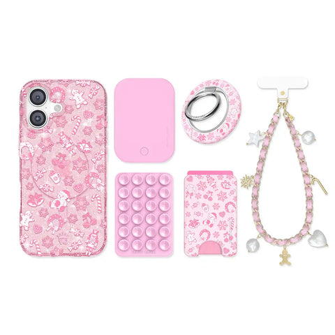Pink Christmas Glitter iPhone Bundle