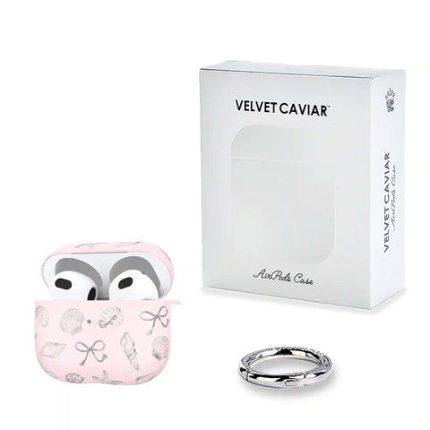 Pink Coastal Seashells AirPod Case