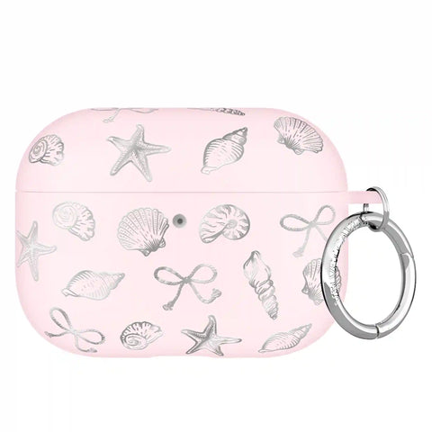 Pink Coastal Seashells AirPod Case