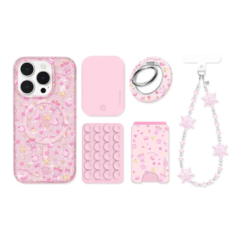 Pink Hanukkah Glitter iPhone Bundle