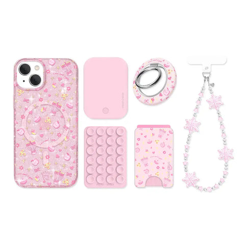 Pink Hanukkah Glitter iPhone Bundle