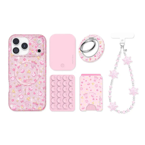 Pink Hanukkah Glitter iPhone Bundle