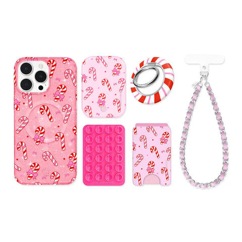 Pink Peppermint Princess iPhone Bundle Set