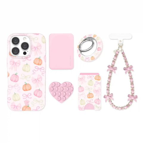 Pink Pumpkin Princess iPhone Bundle Set