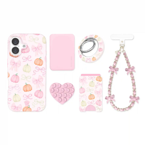 Pink Pumpkin Princess iPhone Bundle Set