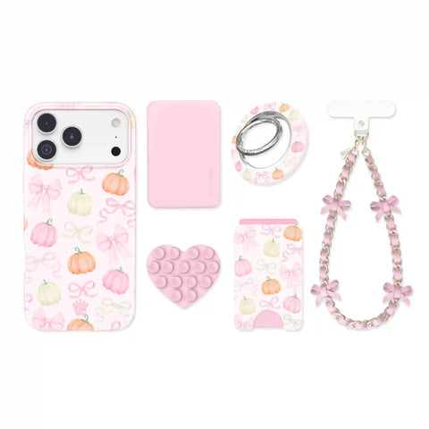 Pink Pumpkin Princess iPhone Bundle Set