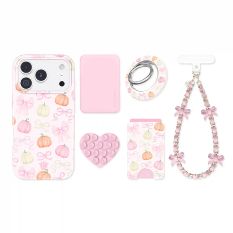 Pink Pumpkin Princess iPhone Bundle Set