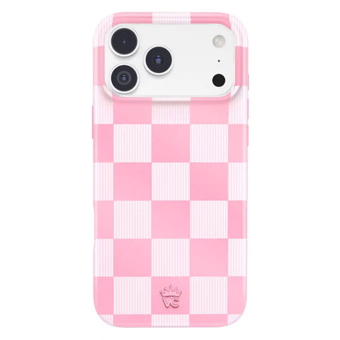 Pink Vibe Checkered iPhone Case