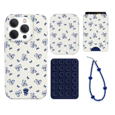Preppy Teddy iPhone Bundle Set - Wallet