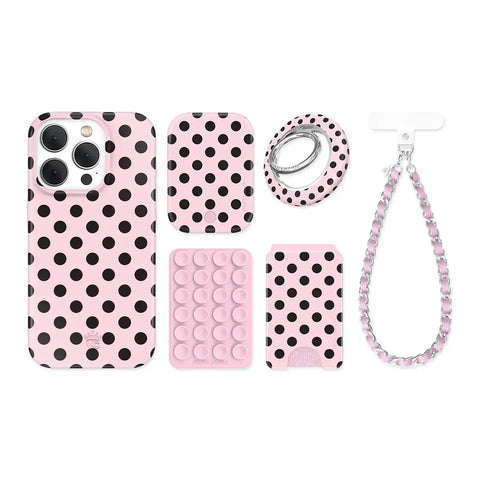 Princess Pink Polka Dot iPhone Bundle Set