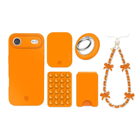 Pumpkin Spice Orange iPhone Bundle Set
