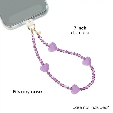 Purple Heart Phone Charm