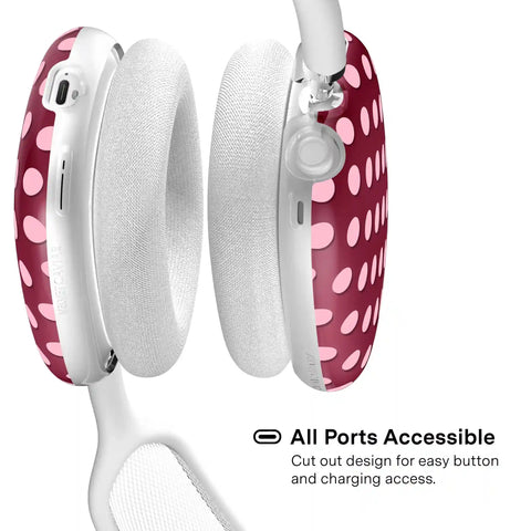 Raspberry Polka Dots AirPod Max Case