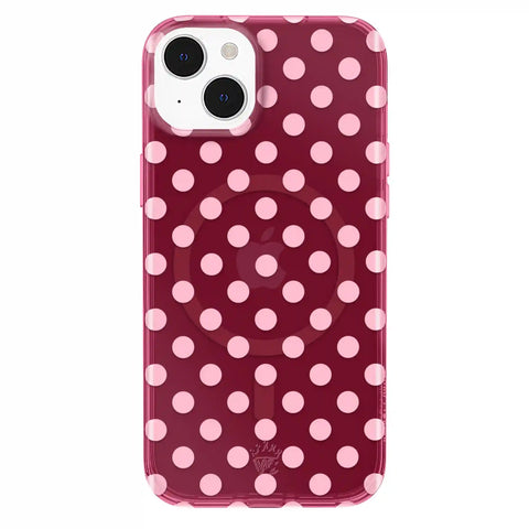 Raspberry Polka Dot iPhone Case