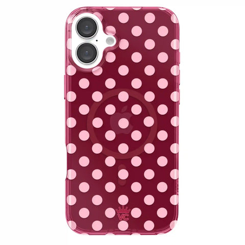 Raspberry Polka Dot iPhone Case