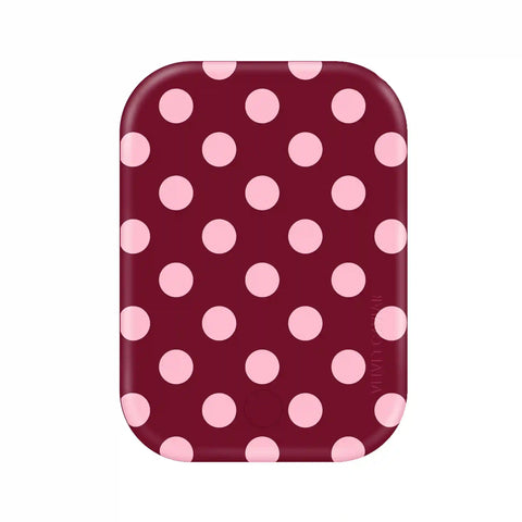 Raspberry Polka Dot Portable MagSafe Charger Power Pack