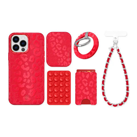 Red Hot Leopard iPhone Bundle Set