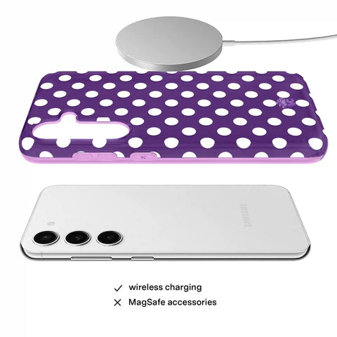 Violet Glow Polka Dot Samsung Case