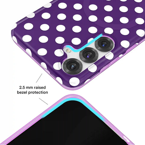 Violet Glow Polka Dot Samsung Case