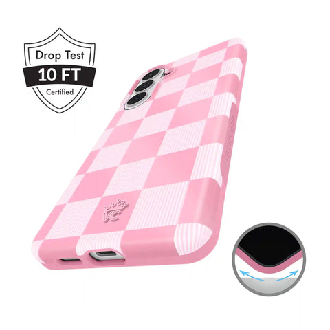 Pink Vibe Checkered Samsung Case