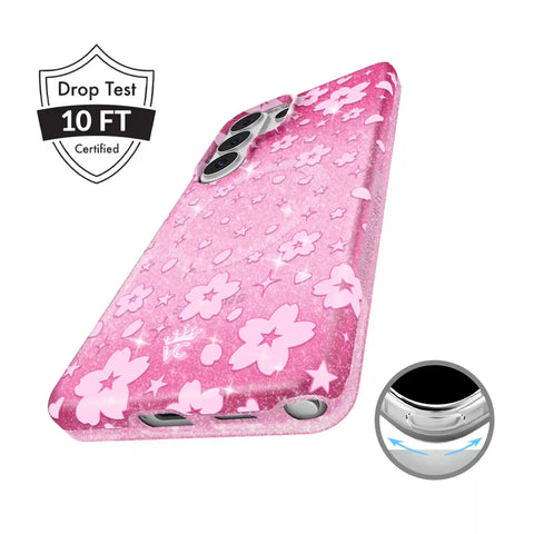 Cherry Blossom Glitter Samsung Case