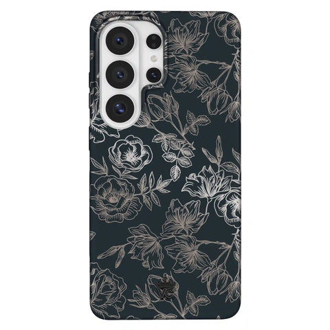 Floral Rose Gold Chrome Samsung Galaxy Case