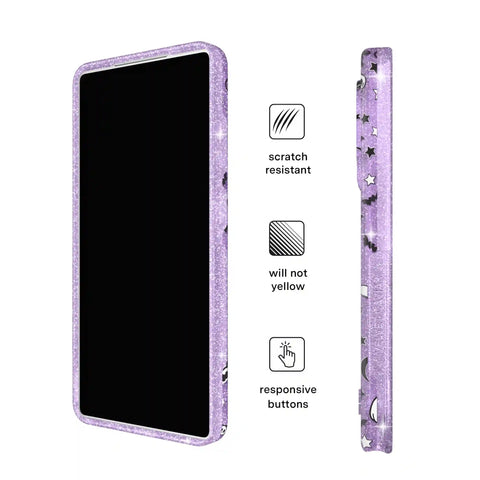 Witchy Lilac Glitter Samsung Case