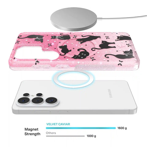 Lucky Kittens Glitter Samsung Case