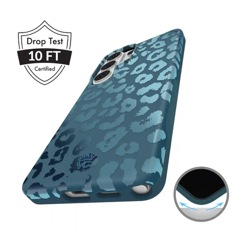 Metallic Navy Leopard Samsung Case