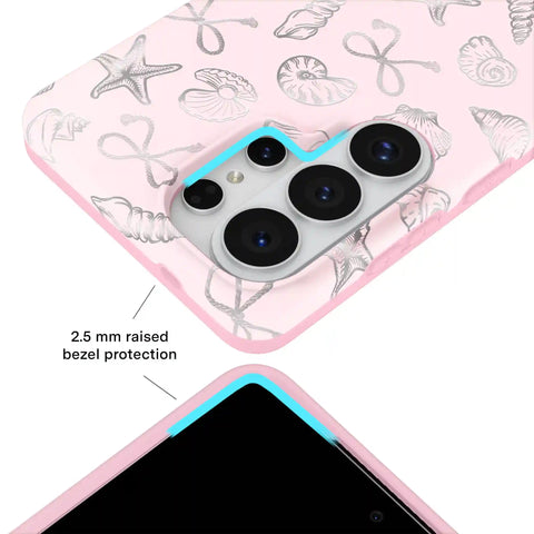Pink Coastal Seashells Samsung Case