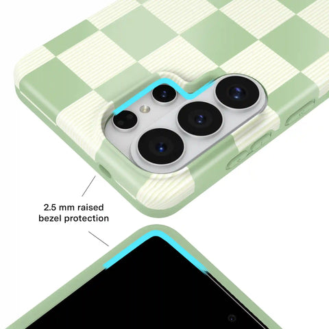 Pistachio Vibe Checkered Samsung Case