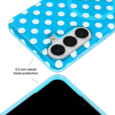 Aquamarine Polka Dot Samsung Case
