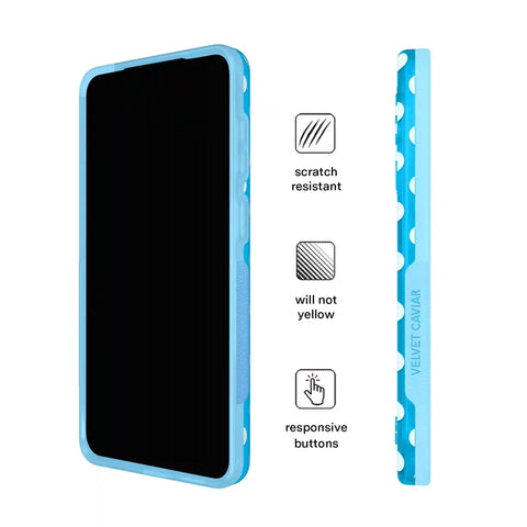 Aquamarine Polka Dot Samsung Case