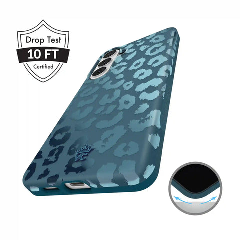 Metallic Navy Leopard Samsung Case