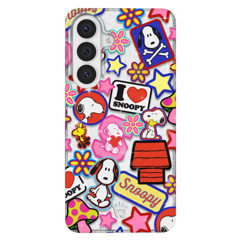 Snoopy Patchwork Glitter Samsung Case