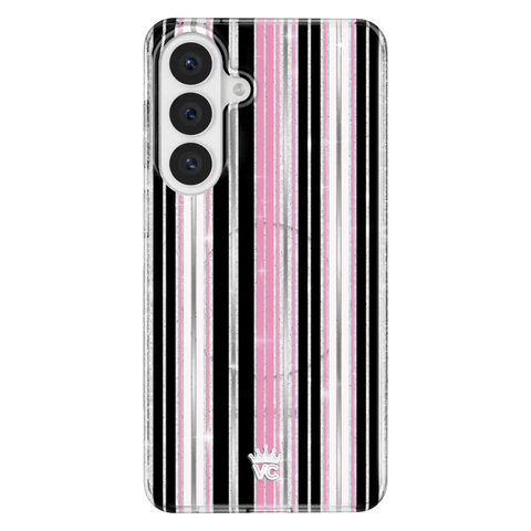 Pretty Punk Stripes Glitter Samsung Case