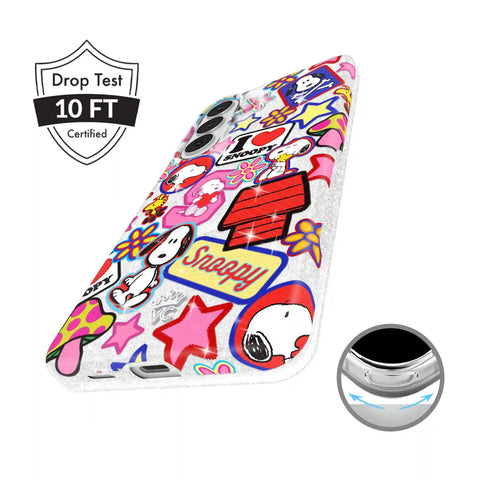 Snoopy Patchwork Glitter Samsung Case