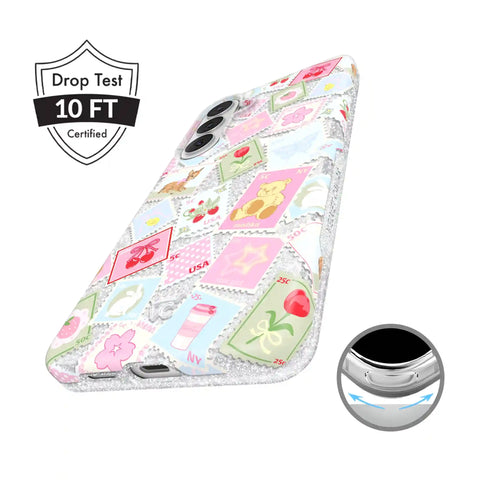 Spring Whimsy Stamps Glitter Samsung Case