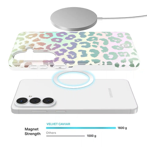 White Opal Leopard Samsung Case