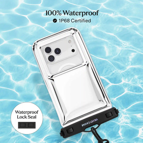 Silver Holo Waterproof Floating Phone Pouch