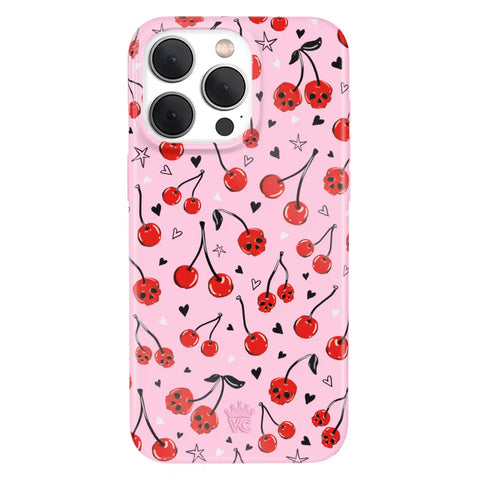 Sour Cherry Skulls iPhone Case