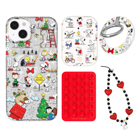 Snoopy Christmas Glitter iPhone Bundle Set - Grip
