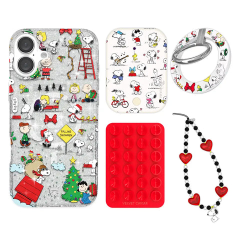 Snoopy Christmas Glitter iPhone Bundle Set - Grip