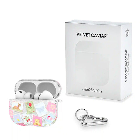 Spring Whimsy Stamps Glitter AirPod Case
