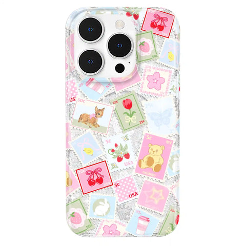 Spring Whimsy Stamps Glitter iPhone Case