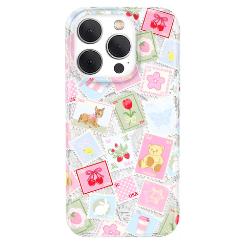 Spring Whimsy Stamps Glitter iPhone Case