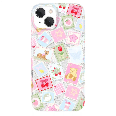 Spring Whimsy Stamps Glitter iPhone Case