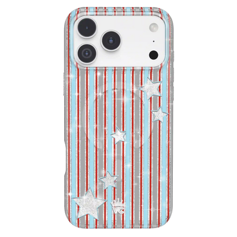 Stars & Stripes Glitter iPhone Case